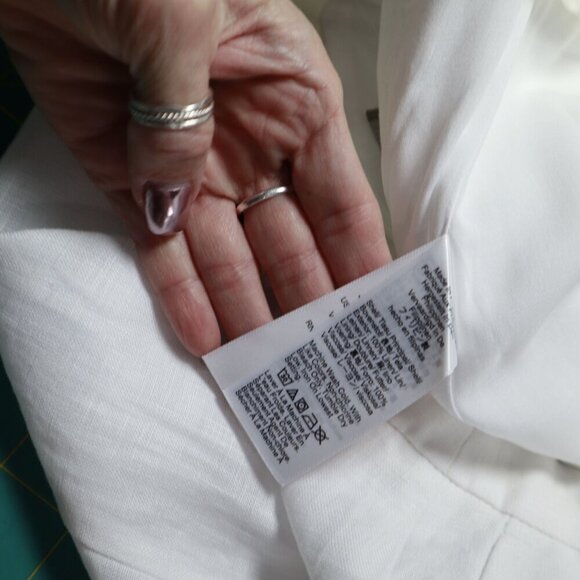 J.Crew Petite Wide-Leg Essential Pant In Linen Women 0P White Polished Lagenlook - Picture 11 of 15